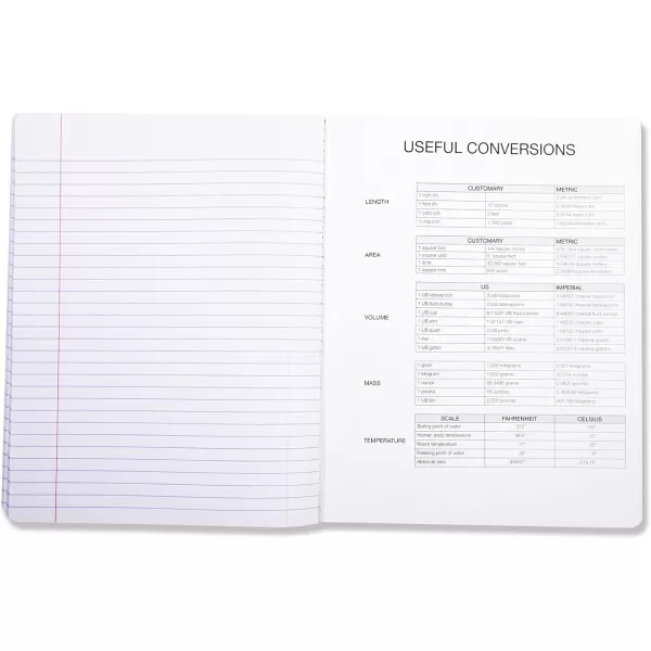 Amazon Basics Wide Ruled Composition Notebook 4Pack 100Sheet Assorted Marble Colors4Pack Assorted Solid