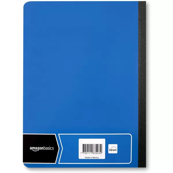 Amazon Basics Wide Ruled Composition Notebook 4Pack 100Sheet Assorted Marble Colors4Pack Assorted Solid