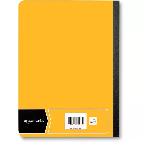 Amazon Basics Wide Ruled Composition Notebook 4Pack 100Sheet Assorted Marble Colors4Pack Assorted Solid