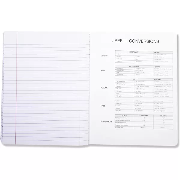 Amazon Basics Wide Ruled Composition Notebook 4Pack 100Sheet Assorted Marble Colors4Pack Marble Black