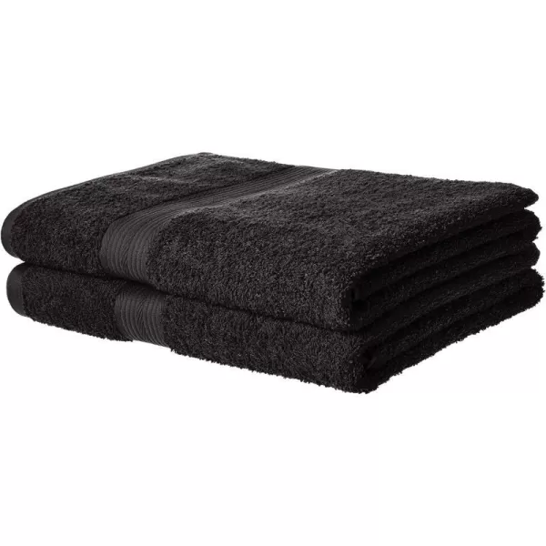 Amazon Basics  6 Piece Fade Resistant Oversize Bath Towel Hand and Washcloth Set 100 Cotton TealBlack