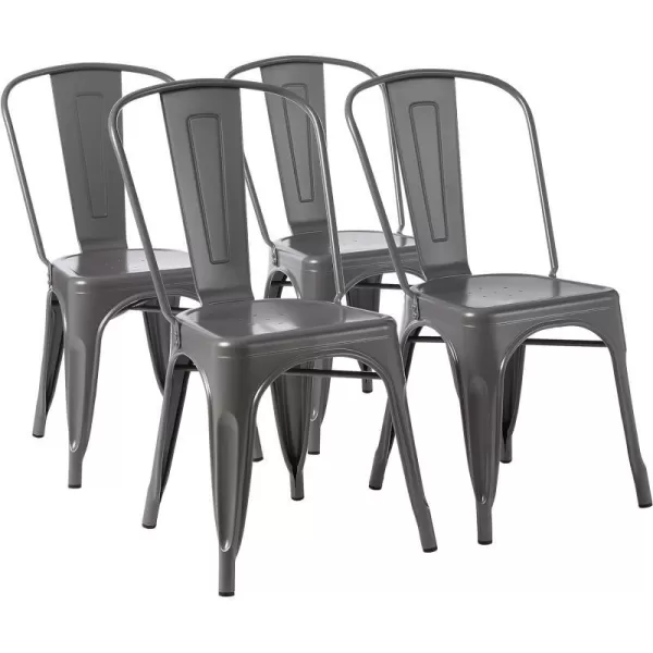 Amazon Basics 33DC01S4BK Chair 4 Pack 201D x 171W x 335H Matte BlackDark Grey