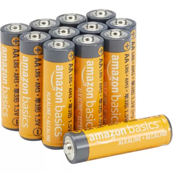 Amazon Basics 48Pack AA Alkaline HighPerformance Batteries 15 Volt 10Year Shelf Life12 Count AALR6