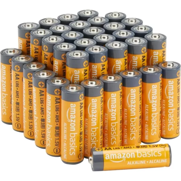 Amazon Basics 48Pack AA Alkaline HighPerformance Batteries 15 Volt 10Year Shelf Life36 Count AALR6