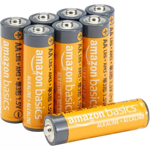 Amazon Basics 48Pack AA Alkaline HighPerformance Batteries 15 Volt 10Year Shelf Life8 Count AALR6