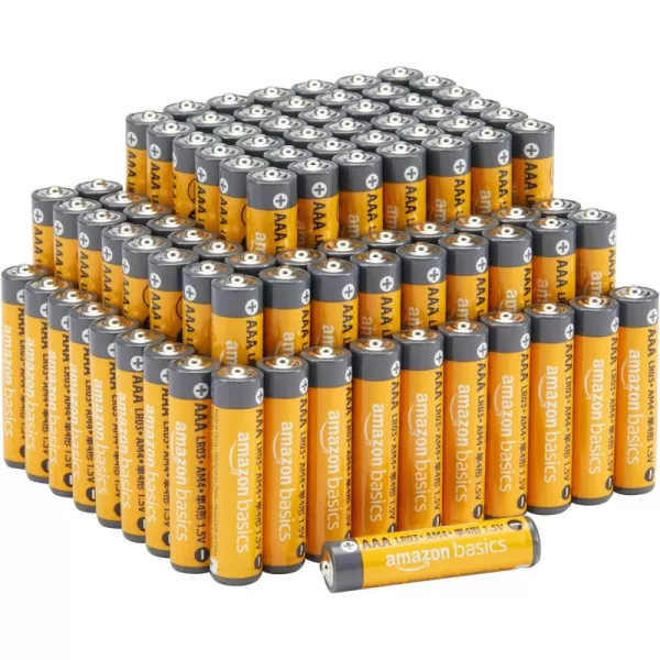 Amazon Basics AAA Alkaline HighPerformance Batteries 15 Volt 10Year Shelf Life 36 count Pack of 1100 Count Pack of 1