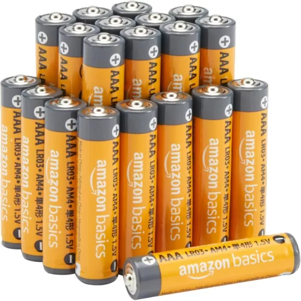 Amazon Basics AAA Alkaline HighPerformance Batteries 15 Volt 10Year Shelf Life 36 count Pack of 120 Count Pack of 1