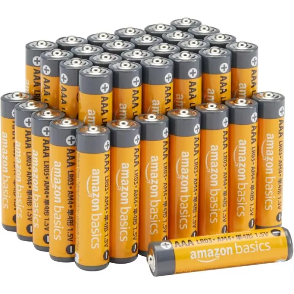 Amazon Basics AAA Alkaline HighPerformance Batteries 15 Volt 10Year Shelf Life 36 count Pack of 136 Count Pack of 1
