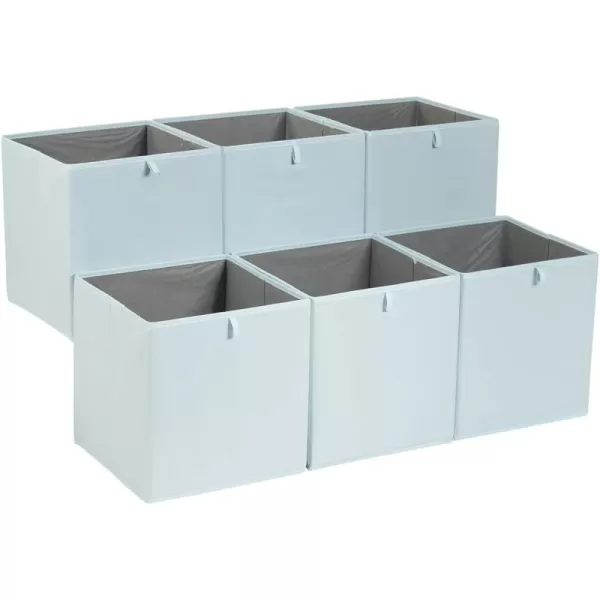 Amazon Basics Collapsible Fabric Storage Cube Organizer Bins  Pack of 6 White 13x15x13quotJade Green