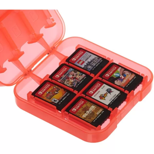 Amazon Basics Game Storage Case for 24 Nintendo Switch Games  34 x 34 x 1 Inches BlueRed