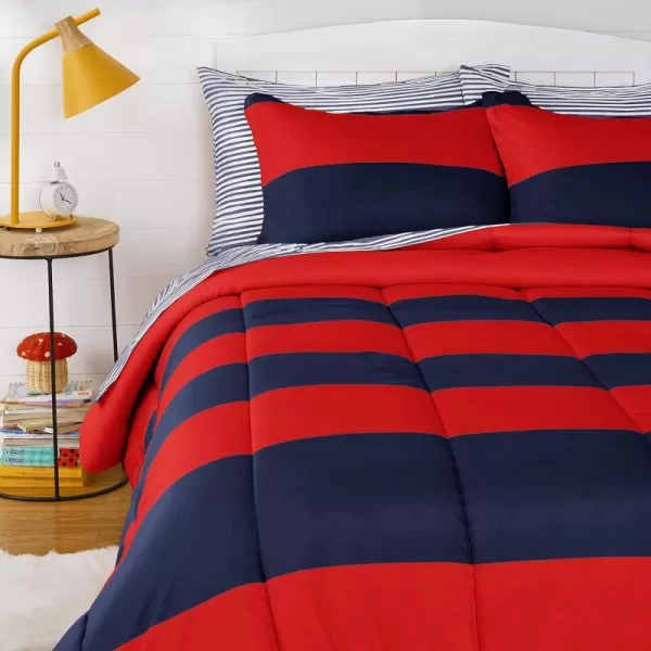 Red/Navy Stripe Full/Queen