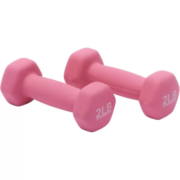 Amazon Basics Neoprene Dumbbell Hand Weights2 Pound  Pair