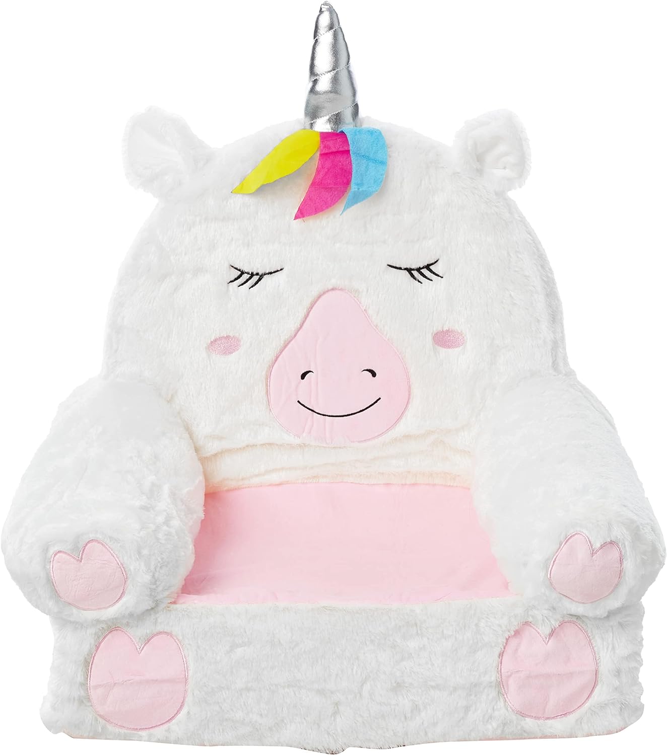 Amazon Basics Childrens Plush Chair Unicorn Medium MulticolorUnicorn