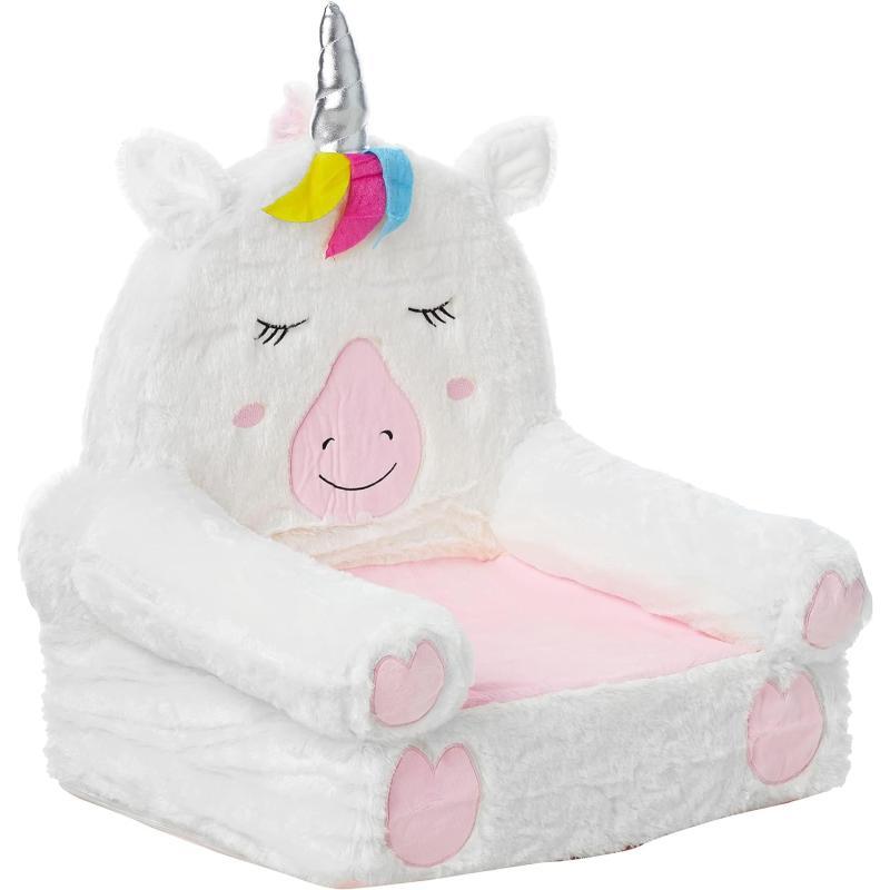 Amazon Basics Childrens Plush Chair Unicorn Medium MulticolorUnicorn