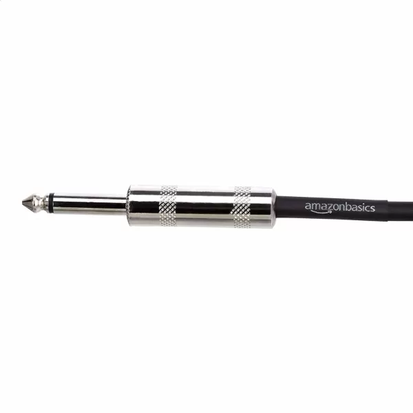 Amazon Basics 14 Inch RightAngle Instrument Auxiliary Cable 20 Foot Black10 Foot