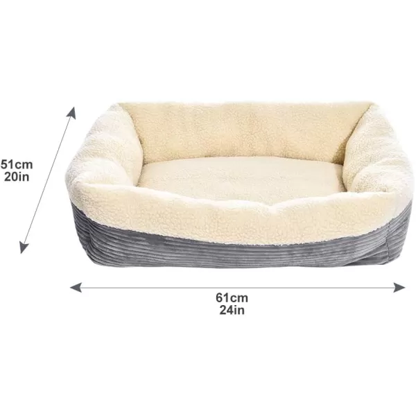 Amazon Basics 24Inch Self Warming Pet Bed For Cat or Dog Rectangle Grey 24L x 7W x 20H240L x 70W x 200Th Rectangle