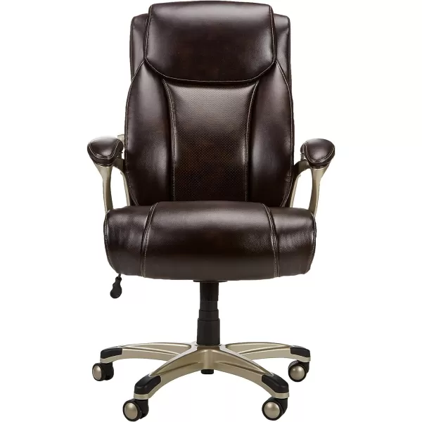 Amazon Basics Big  Tall Executive Computer Desk Chair With Lumbar Support Adjustable Height and Tilt 350Lb Capacity Black With Pewter Finish 285 D x 3025 W x 479 HBlack