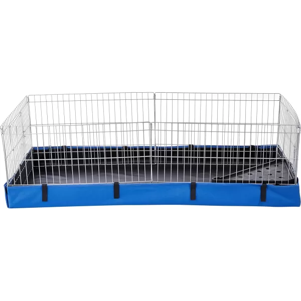 Amazon Basics Canvas Bottom Guinea Pig Pet Cage with Divider Set Black 4764L x 2421W x 1398H4665L x 1378W x 2362H