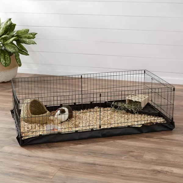 Amazon Basics Canvas Bottom Guinea Pig Pet Cage with Divider Set Black 4764L x 2421W x 1398H4665L x 2362W x 1378H