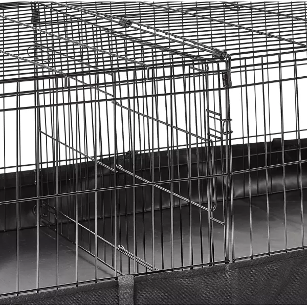 Amazon Basics Canvas Bottom Guinea Pig Pet Cage with Divider Set Black 4764L x 2421W x 1398H4764L x 2421W x 1398H Black