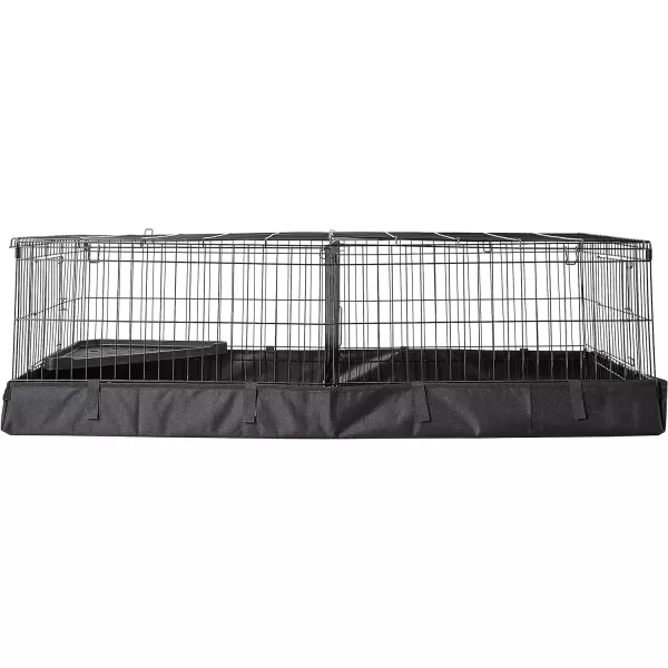 Amazon Basics Canvas Bottom Guinea Pig Pet Cage with Divider Set Black 4764L x 2421W x 1398H4764L x 2421W x 1398H Black