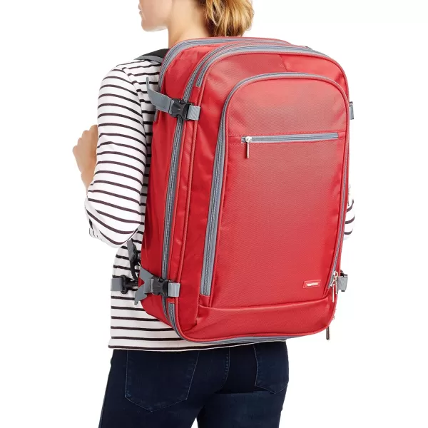 Amazon Basics CarryOn Travel Backpack  BlackRed