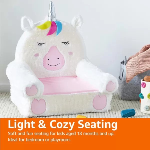Amazon Basics Childrens Plush Chair Unicorn Medium MulticolorUnicorn