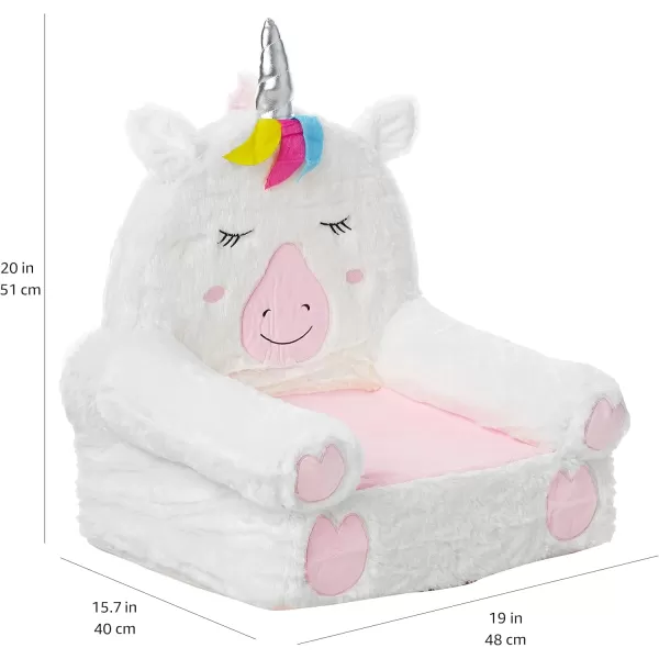 Amazon Basics Childrens Plush Chair Unicorn Medium MulticolorUnicorn