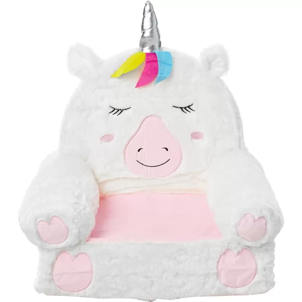 Amazon Basics Childrens Plush Chair Unicorn Medium MulticolorUnicorn