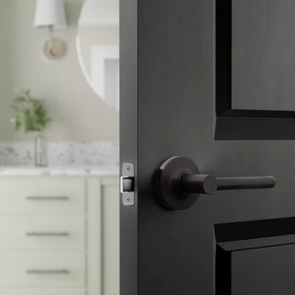 Amazon Basics Contemporary Madison Door Lever  Privacy  Matte BlackPack of 6 6 Count TotalOil Bronze