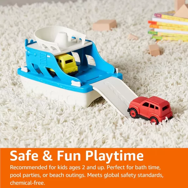 Amazon Basics Ferry Boat with 2 Mini Cars Bathtub Toy for Kids Ages 2 and Up BlueAmazon Basics Ferry Boat with 2 Mini Cars Bathtub Toy for Kids Ages 2 and Up Blue