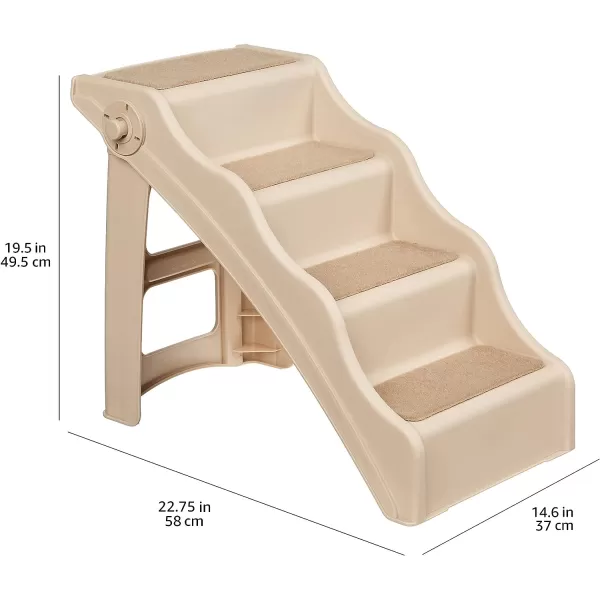 Amazon Basics Foldable Steps for Dogs and Cats Grey 146X2275X195146X2275X195 Foldable Tan