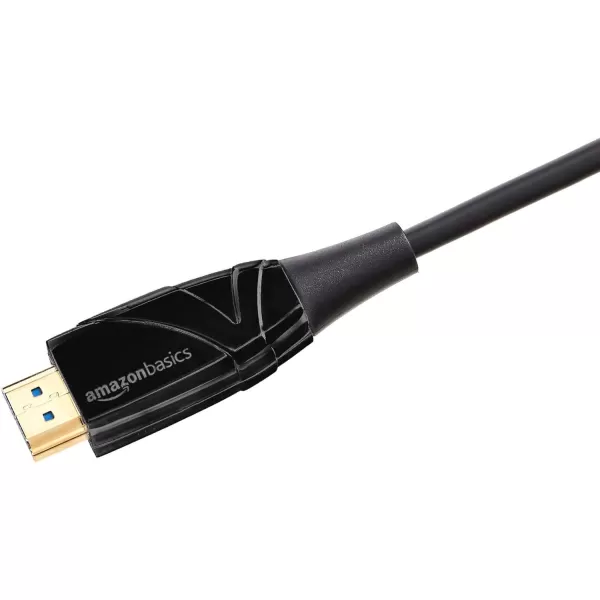 Amazon Basics HDMI Fiber Optic Cable 18Gbps HighSpeed 4K60Hz 2160p 48Bit Color Ethernet Ready 50 Foot Black150 Feet