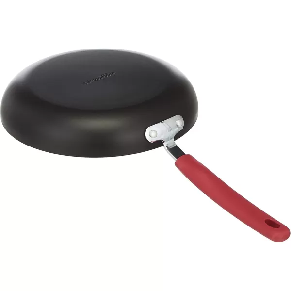 Amazon Basics Hard Anodized NonStick 12Piece Cookware Set Black  Pots Pans and UtensilsRed