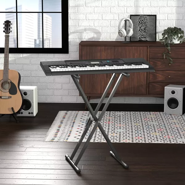 Amazon Basics HeavyDuty Adjustable Keyboard and Piano DoubleXShape Stand BlackDoubleX