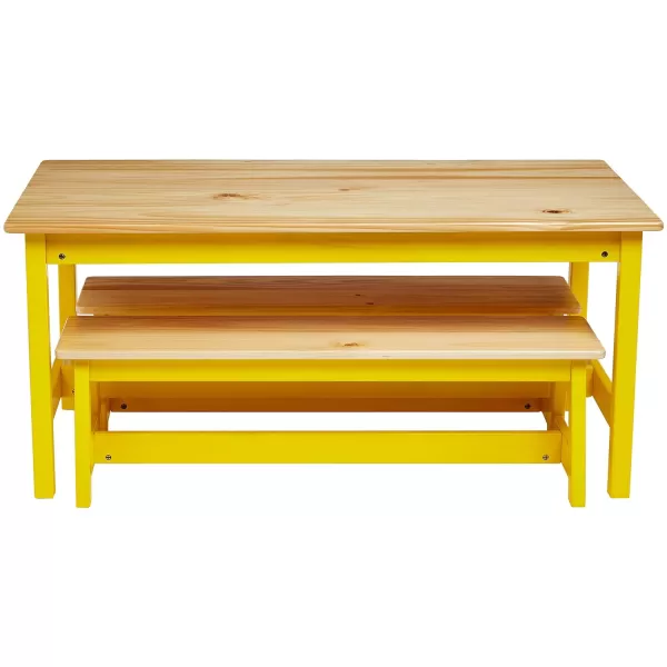 Amazon Basics Indoor Kids Table and Bench Set NaturalNatural