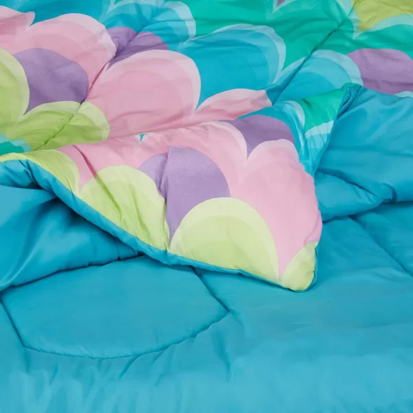 Amazon Basics Kids Easy Care Microfiber BedinaBag 5Piece Bedding Set Twin Butterfly FriendsBlue Waves Twin