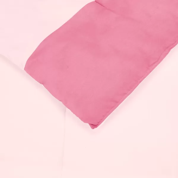 Amazon Basics Kids Easy Care Microfiber BedinaBag 5Piece Bedding Set Twin Butterfly FriendsBlushPink Stripe Queen