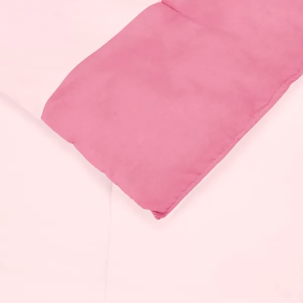 Amazon Basics Kids Easy Care Microfiber BedinaBag 5Piece Bedding Set Twin Butterfly FriendsBlushPink Stripe Twin