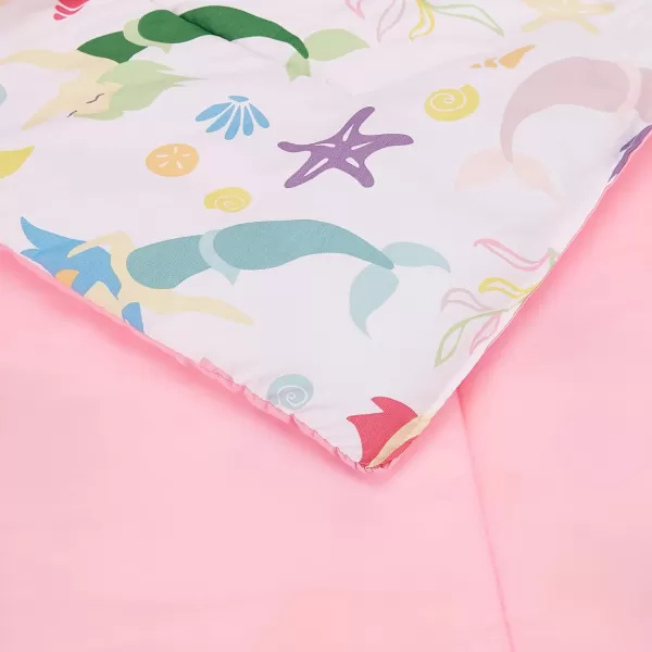 Amazon Basics Kids Easy Care Microfiber BedinaBag 5Piece Bedding Set Twin Butterfly FriendsMagical Mermaids Twin