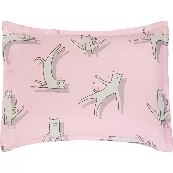 Amazon Basics Kids Easy Care Microfiber BedinaBag 5Piece Bedding Set Twin Butterfly FriendsPink Cats Twin