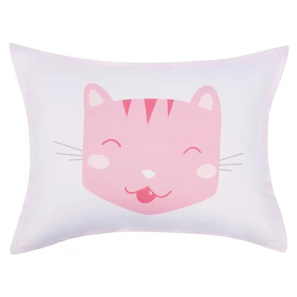 Amazon Basics Kids Easy Care Microfiber BedinaBag 5Piece Bedding Set Twin Butterfly FriendsPink Kitties FullQueen