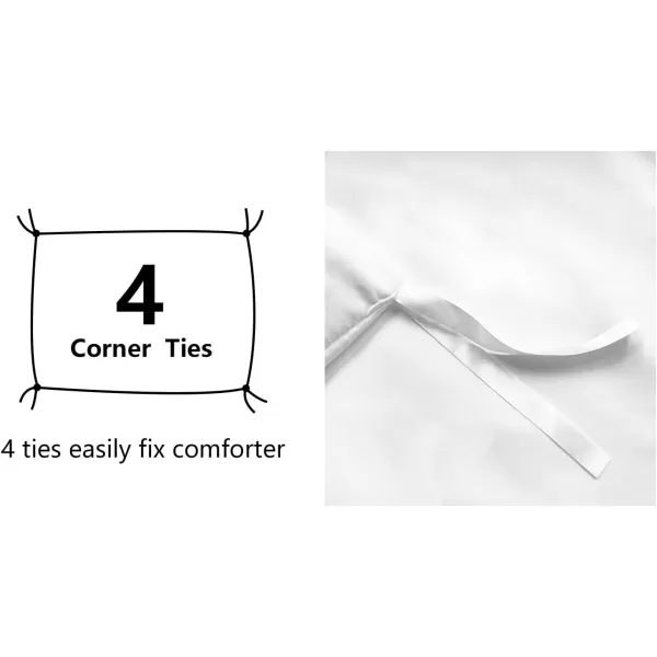 Amazon Basics Lightweight Microfiber 2Piece Duvet Cover Set with Zipper Closure TwinTwin XL Bright White Solid  Pack of 4Bright White