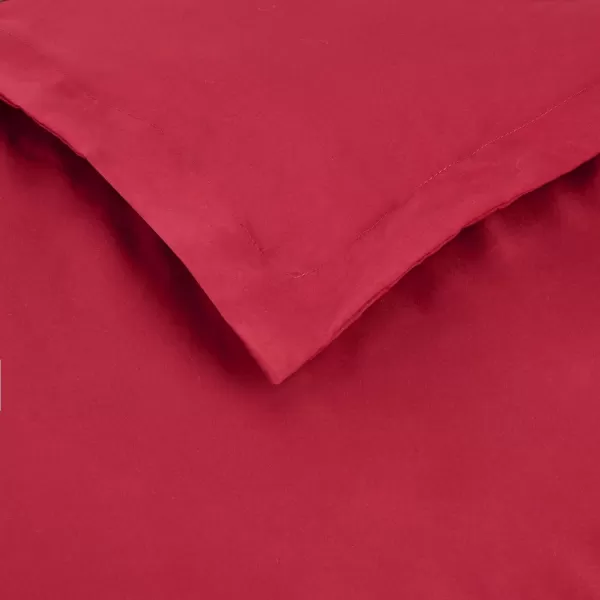 Amazon Basics Lightweight Microfiber 2Piece Duvet Cover Set with Zipper Closure TwinTwin XL Bright White Solid  Pack of 4Burgundy