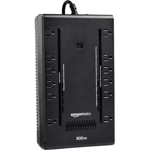 Amazon Basics Line Interactive UPS 1500VA 900 Watt Surge Protector Battery Power Backup 10 Outlets BlackStandby