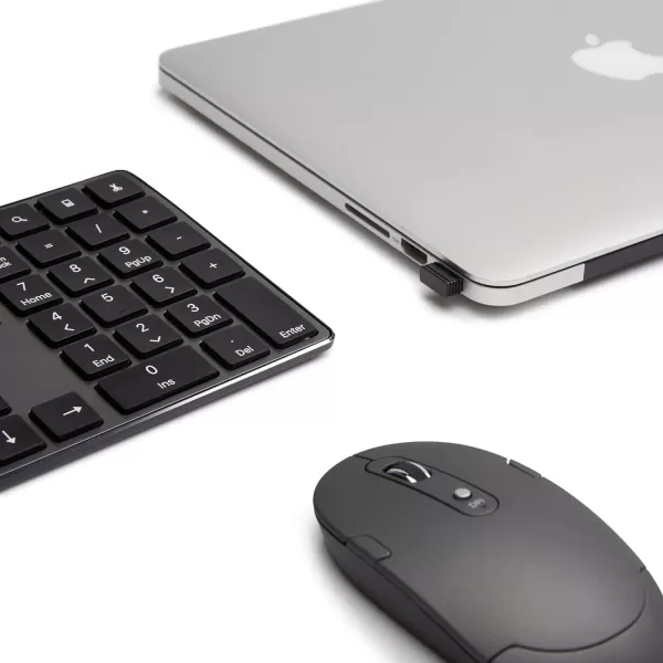 Amazon Basics Rechargeable Wireless Keyboard Mouse Combo  Ultra Slim  Gray  QWERTYQWERTY