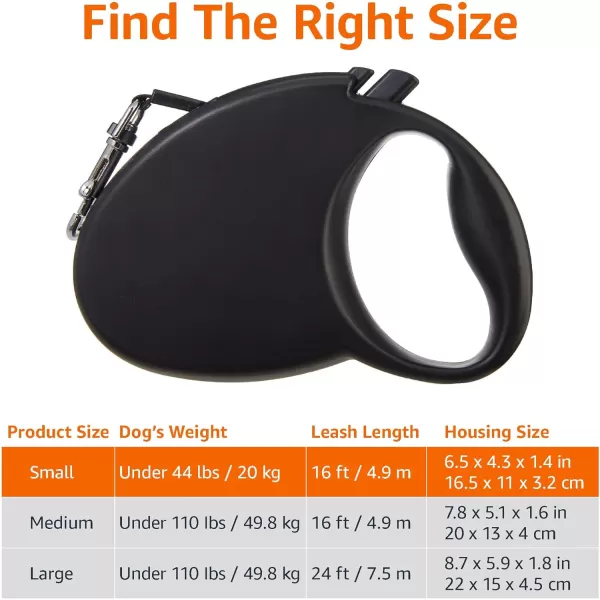 Amazon Basics Retractable Dog Leash Small  16ftSmall  16ft