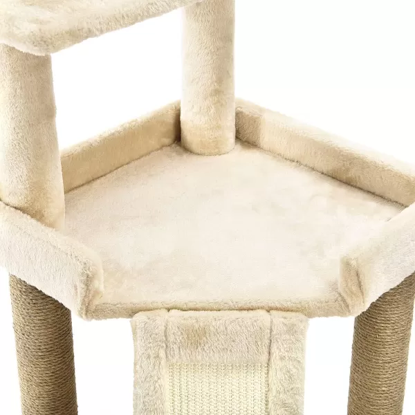 Amazon Basics Top Platform Cat Tree With Scratching Post  18 x 14 x 22 Inches BeigeBeige Medium