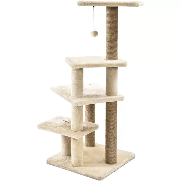 Amazon Basics Top Platform Cat Tree With Scratching Post  18 x 14 x 22 Inches BeigeBeige MultiPlatform