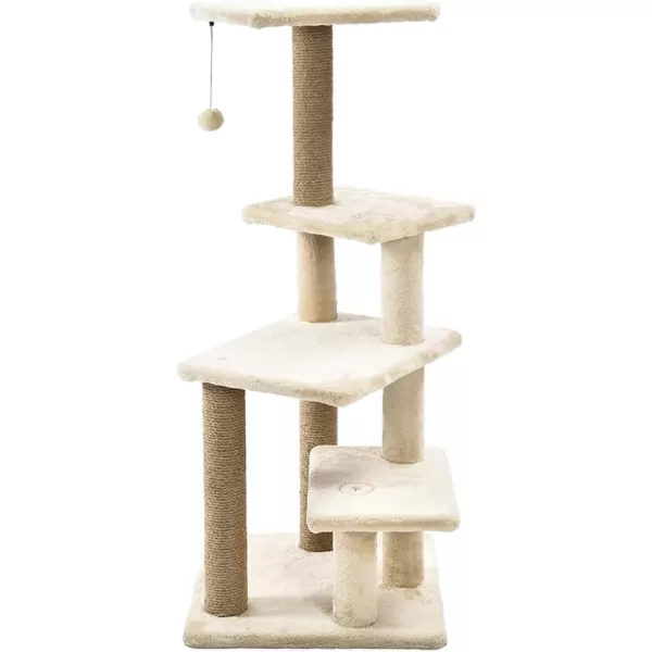 Amazon Basics Top Platform Cat Tree With Scratching Post  18 x 14 x 22 Inches BeigeBeige MultiPlatform